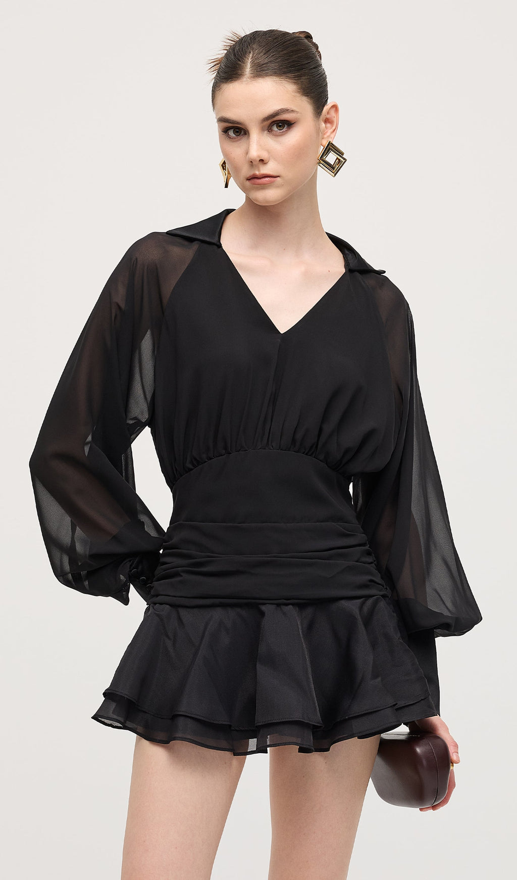 Léonie - Lantern Mini Dress