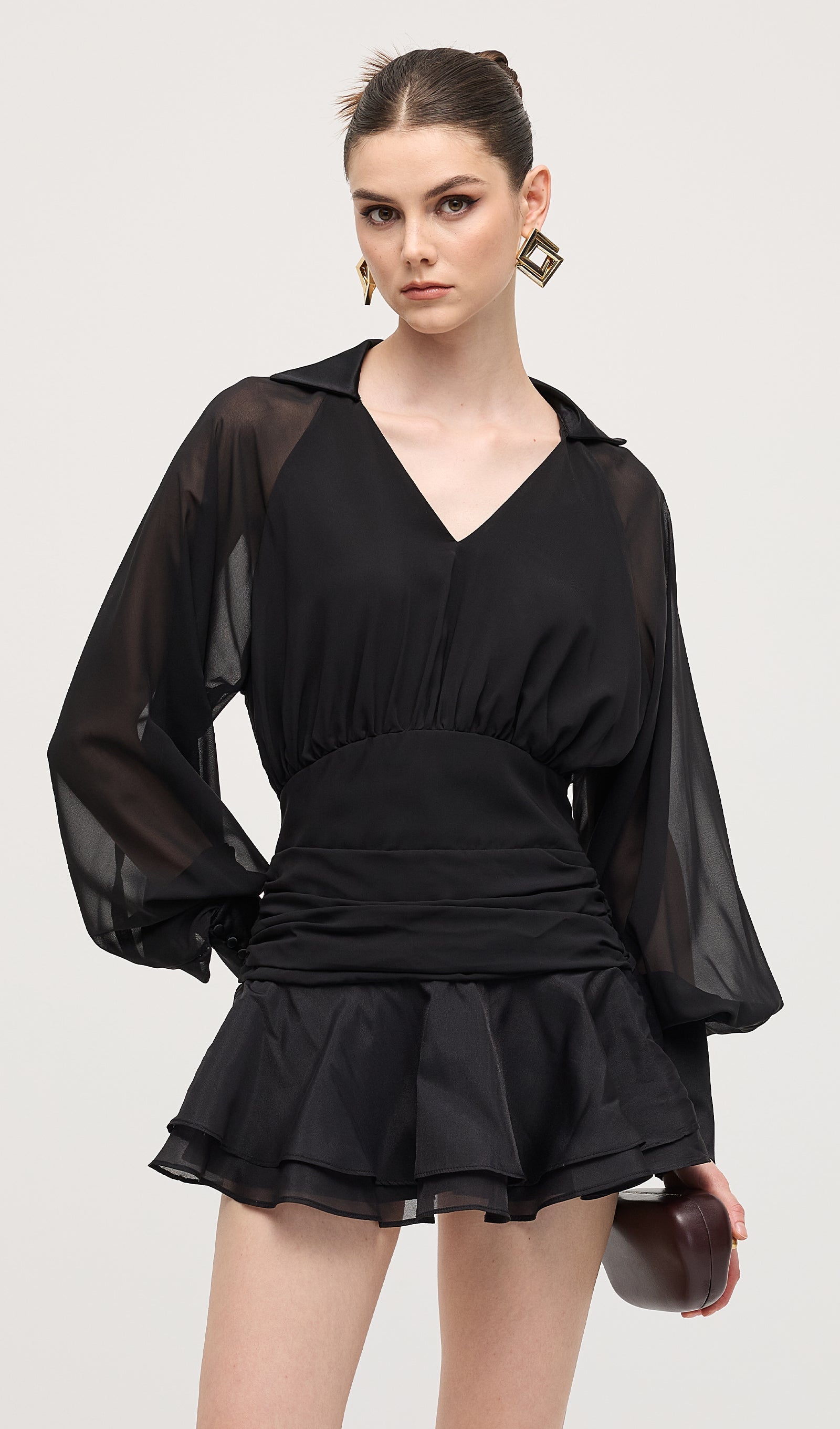 Léonie - Lantern Mini Dress