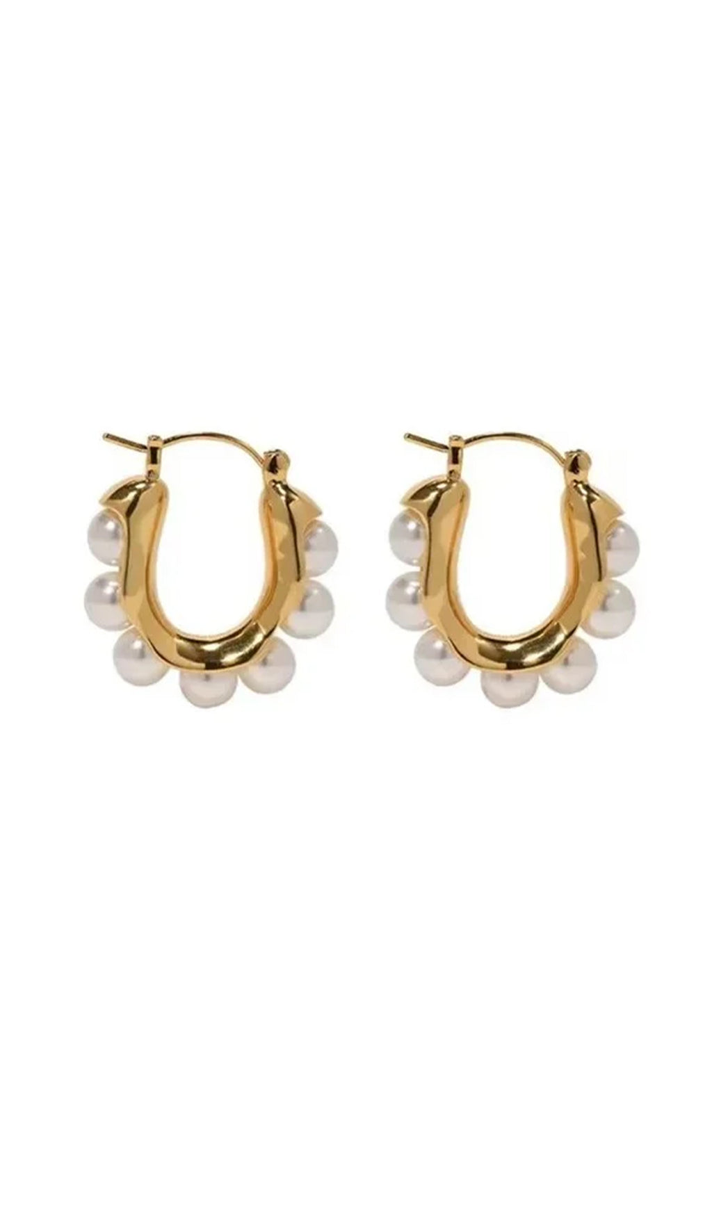 Vivienne - Pearl Hoop Earrings