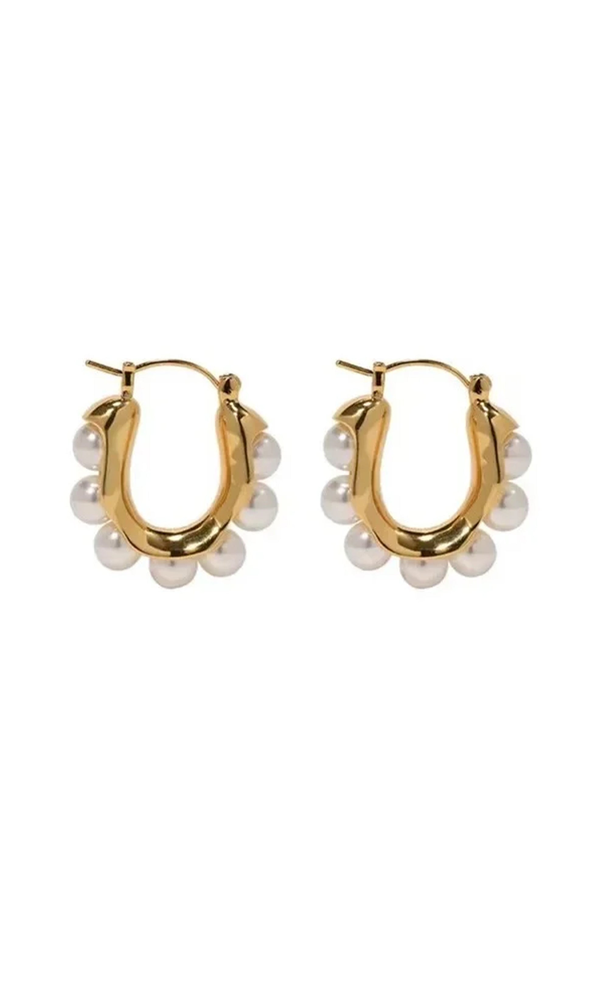 Vivienne - Pearl Hoop Earrings