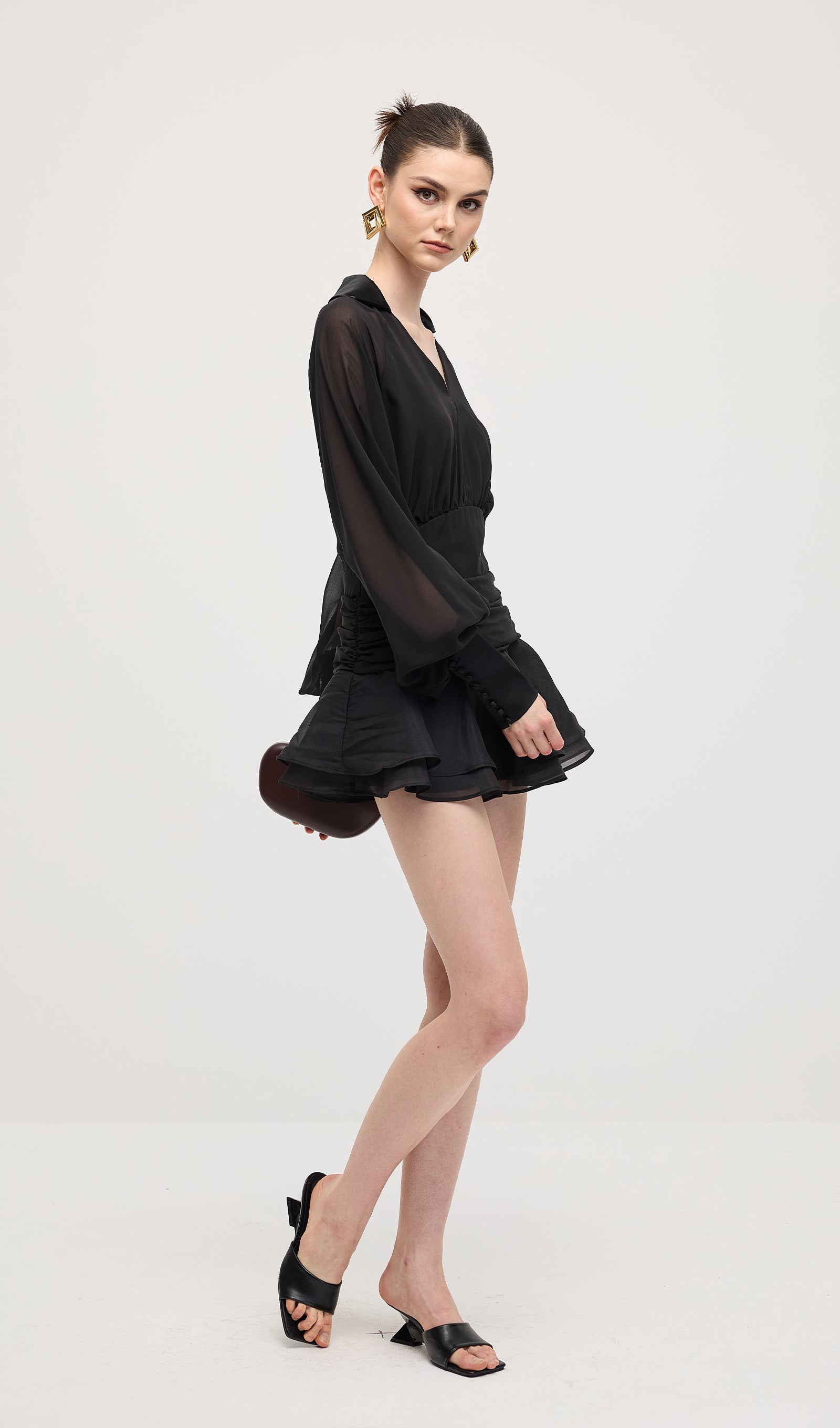 Léonie - Lantern Mini Dress
