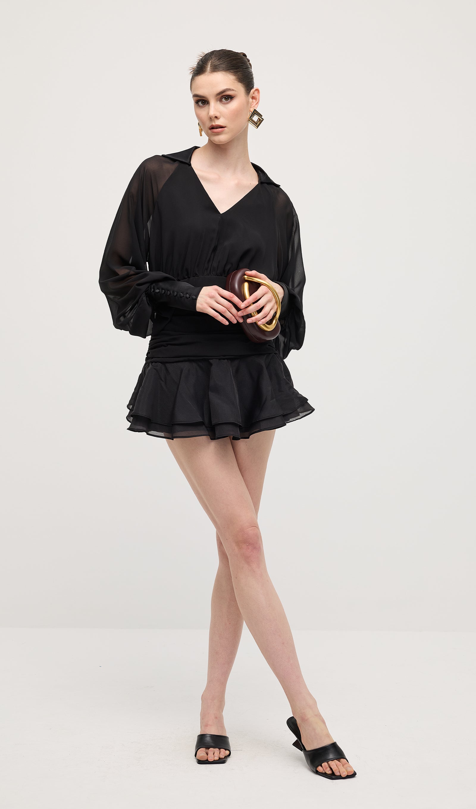 Irène - Lantern Mini Dress