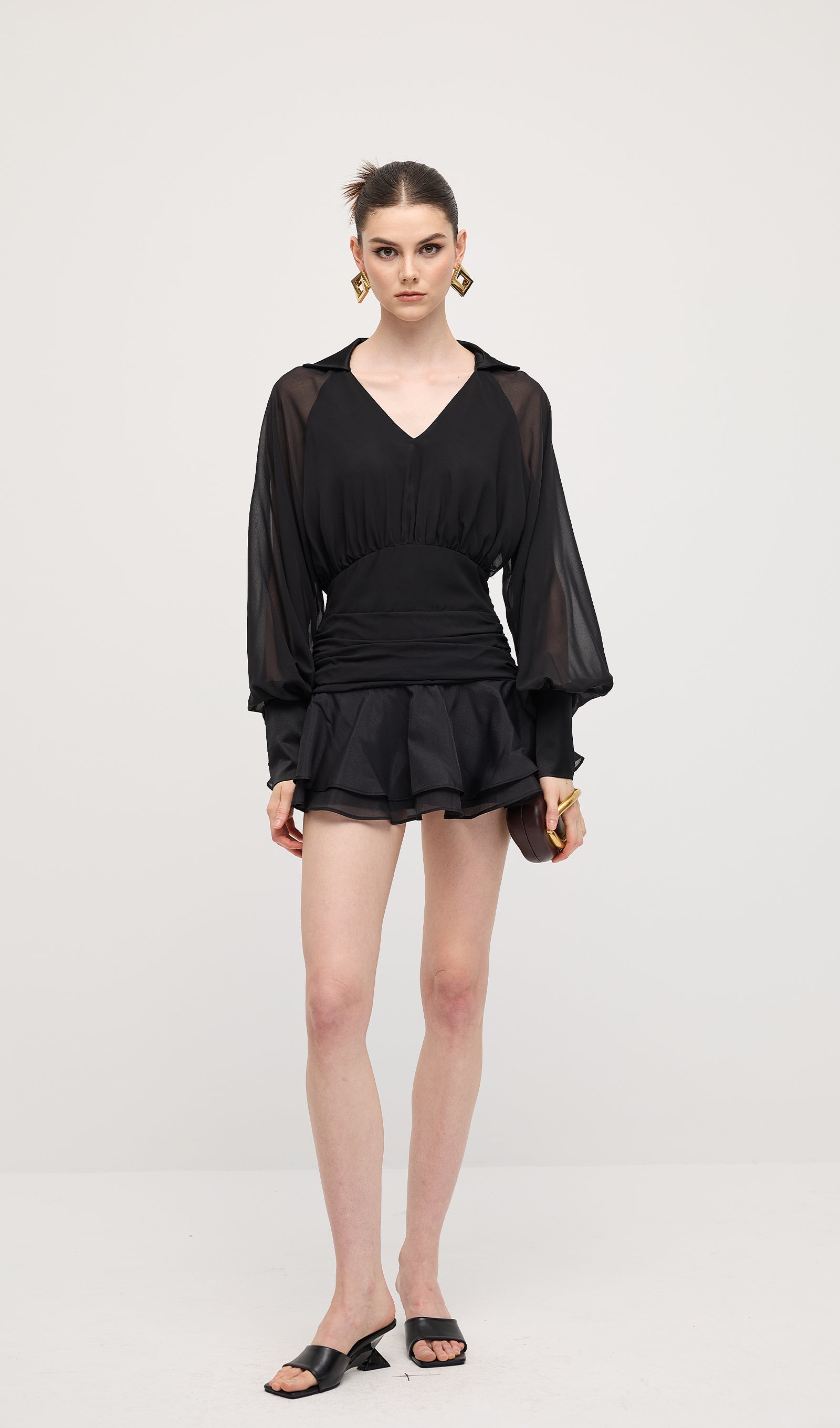 Léonie - Lantern Mini Dress