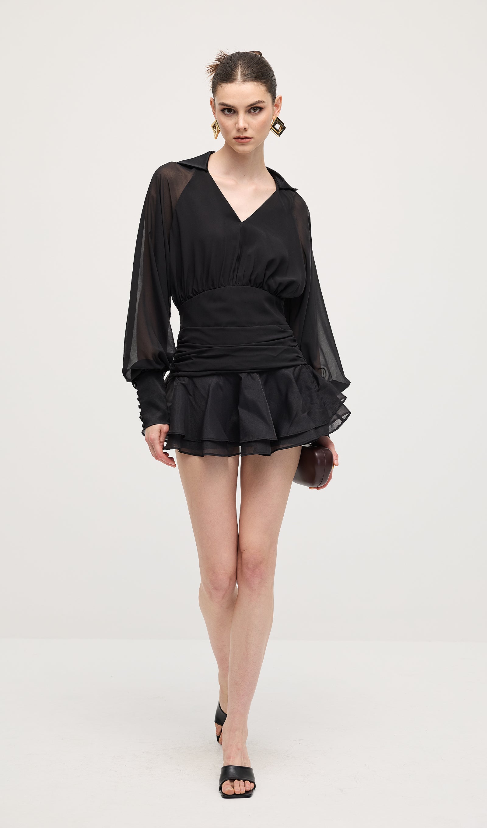 Léonie - Lantern Mini Dress