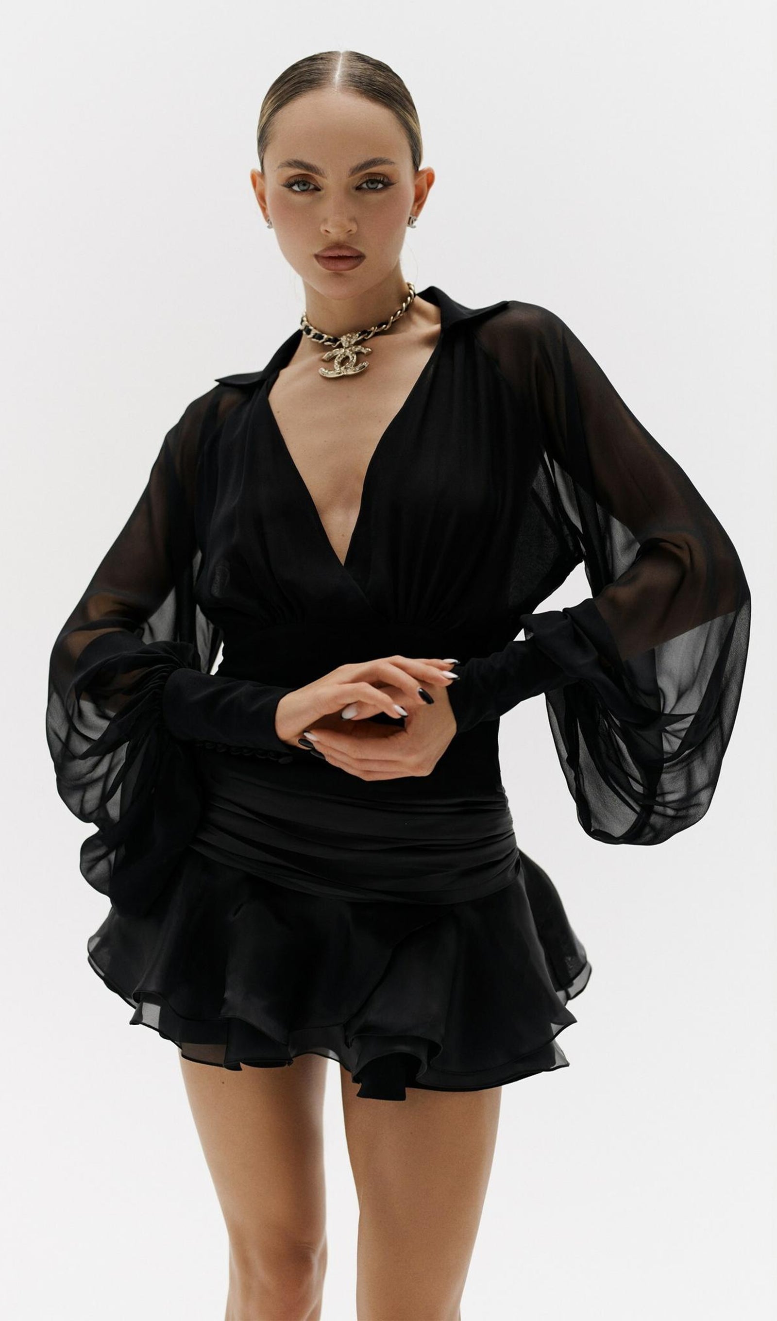 Léonie - Lantern Mini Dress