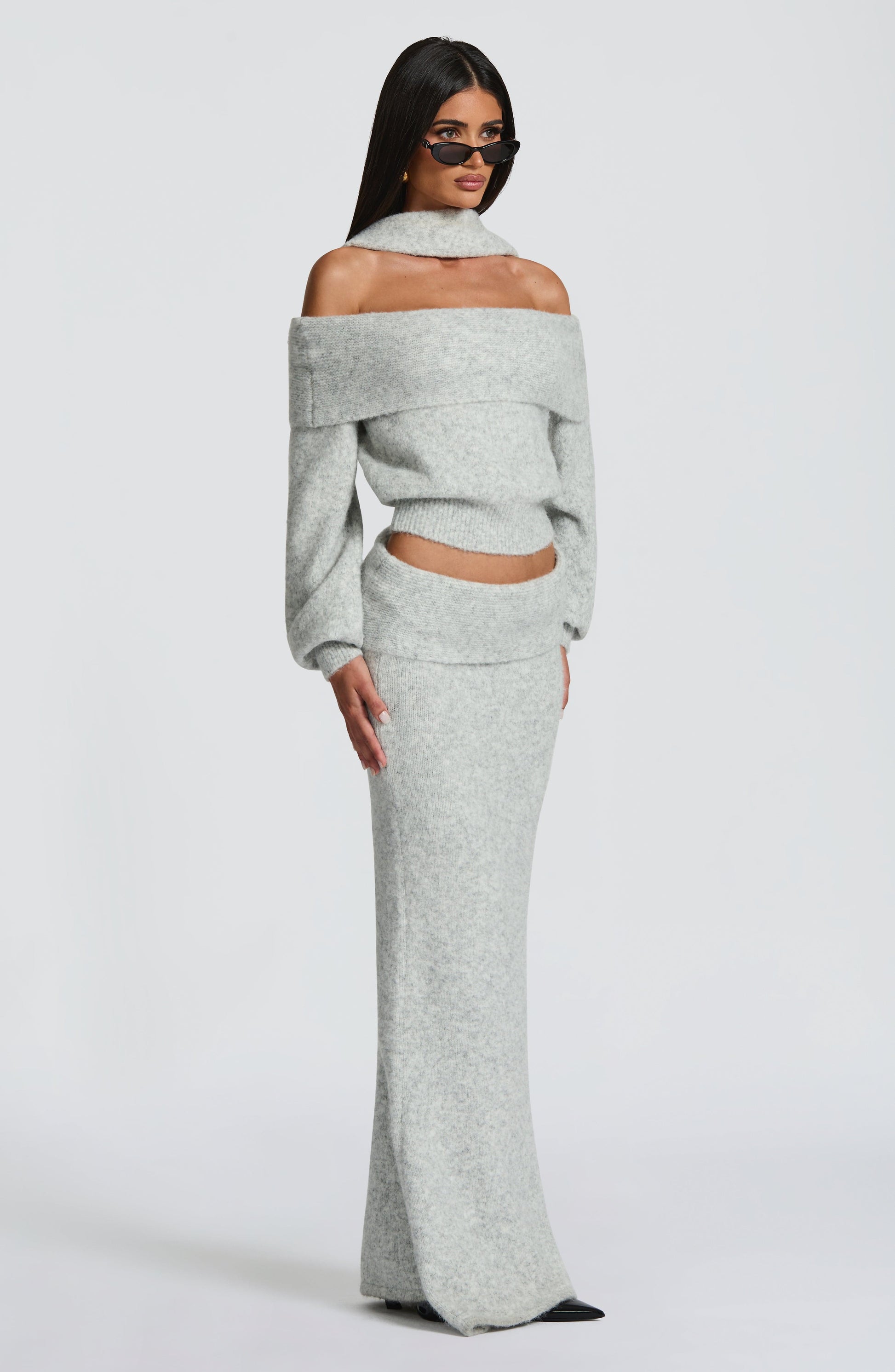 Andie Top - Light Grey Marl